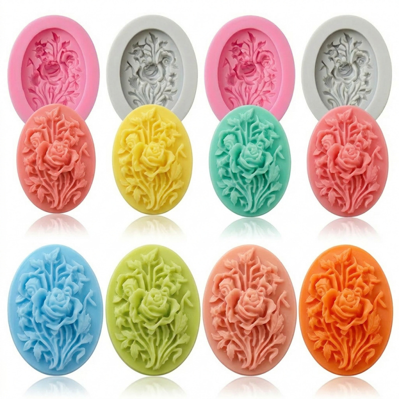Soap Making Vendors - 4 силиконовые формы в форме цветка,