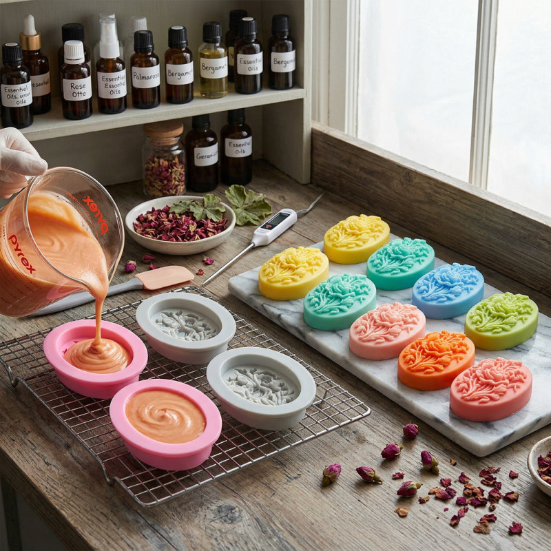 4 силиконовые формы в форме цв – обзор и цена Soap Making Vendors